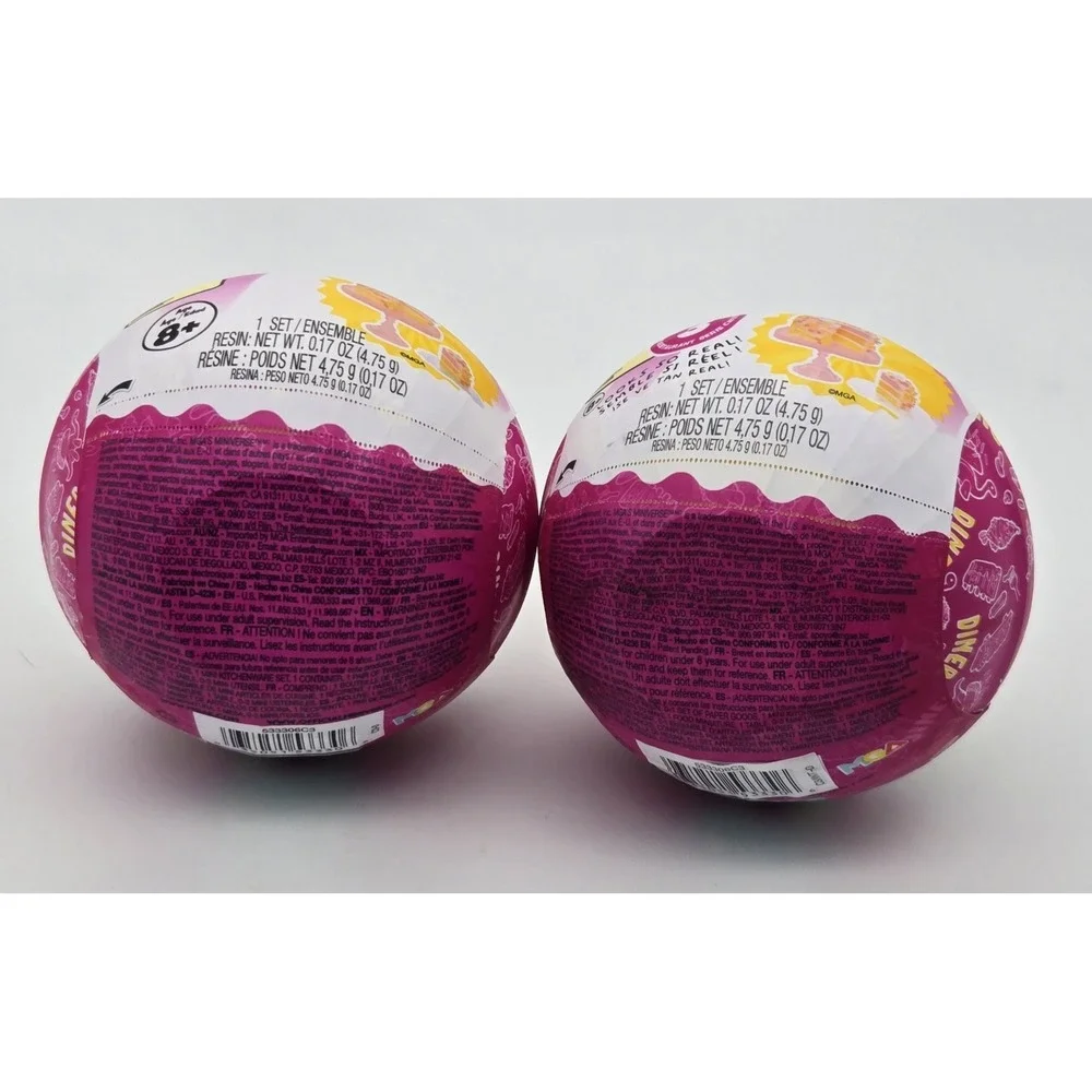 MGA Mini Verse Make It Mini Food Diner Series 3 Mini‎ Collectibles Lot of 2 New